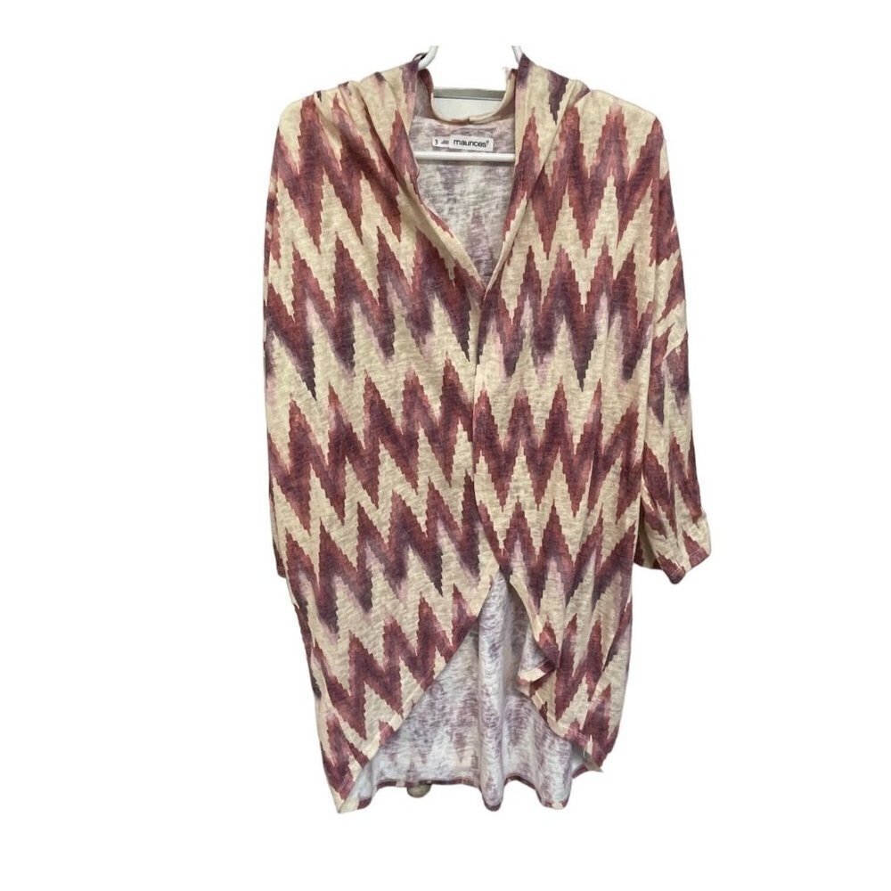 Maurice’s Chevron Cardigan‎ Open Plus Size 3 Purple Pink
